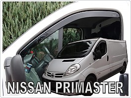 Plexi ofuky oken, deflektory, Nissan Primastar 2001-2014 přední dlouhé slim