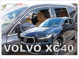 Plexi ofuky oken, deflektory, Volvo XC40 2017- přední + zadní