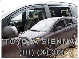 Plexi ofuky oken, deflektory, Toyota Sienna 2010- přední + zadní