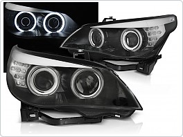 Přední světla angel eyes CCFL BMW E60,E61 2003-2007 černé