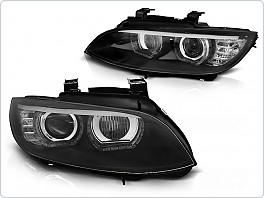 Přední světla BMW E92,93, 2006-2010 3D Angel eyes, AFS, černé