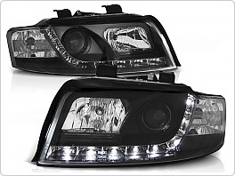 Přední světlomety Audi A4, 2001-2004, LED Daylight, černé black LPAU32