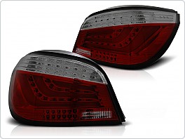 Zadní světla, lampy BMW E60, 2007-2009, LED BAR, červené, kouřové LDBMD7