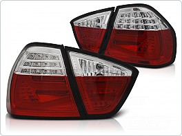 Zadní světla BMW E90, 2005-2008, červné, bílé, LED BAR