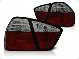 ZADNÍ SVĚTLA BMW E90, 2005-2008, kouřové, červené, LED BAR