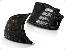 Přední blinkry BMW E46 coupe, cabrio, 1998-2001, LED černé black KPBM53