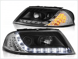 Přední světlomety, světla, lampy Volkswagen Passat 3BG, 2001-2004, LED Daylight, černé black + LED blinkr LPVWC8