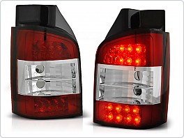 Zadní světla, lampy LED Volkswagen T5, 2003-2009, čiré, červené LDVW27