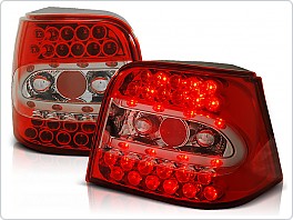 Zadní světla, lampy LED Volkswagen Golf 4, 1998-2003, čiré, červené LDVW37