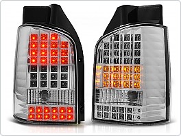 Zadní světla, lampy LED Volkswagen T5, 2003-2009, čiré, chrom LDVW41