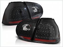 Zadní světla, lampy LED Volkswagen Golf 5, 2003-2009, čiré, černé LDVW68