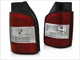 Zadní světla LED, VW T5 2010-2015 TRANSPORTER, červeno-bílé