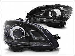 Přední světlomety Mercedes W204, C-Class, 2007-2010, LED Daylight černé LPME89