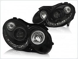 Přední světla, lampy, LED světlomety Mercedes CLK W209, 2003-2010, černé