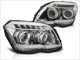 Přední světla Mercedes-Benz GLK X204 s LED TubeLights 2008-2012 chrom