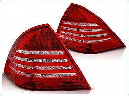 Zadní světla LED, Mercedes W203, sedan, C-class, 2000-2004, červené, bílé LDME59