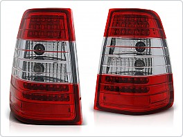 Zadní světla, lampy LED Mercedes W124, E-class COMBI, 1985-1998, čiré, červené LDME25