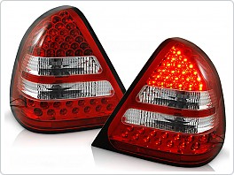 Zadní světla, lampy LED Mercedes W202, C-class, 1993-2000, čiré, červené LDME14