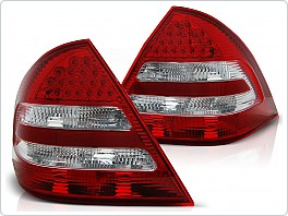 Zadní světla, lampy LED Mercedes W203, C-class, 2004-2007, bílé, červené LDME37