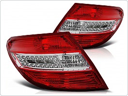 Zadní světla, lampy LED, Mercedes W204, C-Class, 2005-2008, červené, bílé LDME35