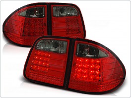 Zadní světlomety, světla, lampy LED Mercedes W210 Combi, E-class, 1993-2000, kouřové, červené LDME11