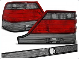 Zadní světla, lampy Mercedes W140, S class, 1995-1998, kouřové, červené LTME08