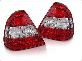 Zadní světla, lampy Mercedes W202, C class, 1993-2000, čiré, červené LTME02