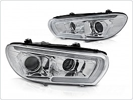 Přední světla, světlomety, lampy VW Scirocco, 2008-2014, LED, SEQ, DRL, chromové