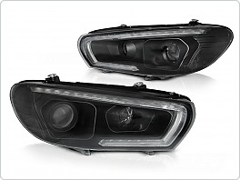 Přední světla, světlomety, lampy VW Scirocco, 2008-2014, LED, SEQ, DRL, kouřové