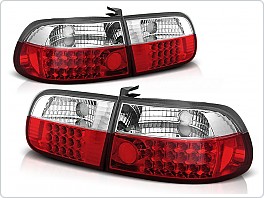 Zadní světla, lampy LED Honda Civic, 1991-1995, 3dveře, čiré, černé LDHO01