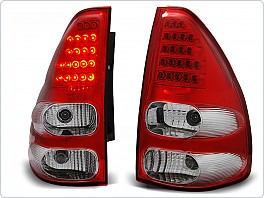 Zadní světla, lampy LED Toyota Land Cruiser 120, 2003-2009, čiré, červené LDTO07