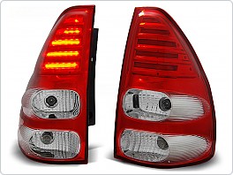 Zadní světla, lampy LED Toyota Land Cruiser 120, 2003-2009, čiré, červené LDTO10