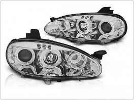 Přední světlomety, světla, lampy Mazda MX5, 2001-2005, Angel Eyes chrom