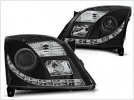 Přední světlomety, světla, lampy Opel Vectra C, 2002-2005, LED Daylight, černé black s homologavaným denním svícením LPOP78