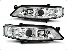 Přední světla Opel Vectra B, 1999-2002, LED Daylight, chrom LPOP47