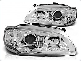 Přední světla Renault Megane I, 1996-1999, LED Daylight, chrom LPRE23