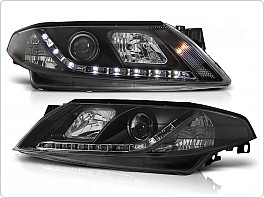 Přední světlomety, světla, lampy Renault Laguna 2, 2001-2005, LED Daylight, černé black LPRE18