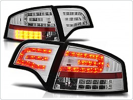 Zadní světla, lampy LED Audi A4, 2005-2008, sedan, čiré, chrom LDAU69