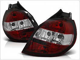 Zadní světla, lampy Renault Clio, 2005-2009, čiré, červené LTRE24