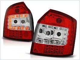 Zadní světla, lampy LED Audi A4, 2001-2004, combi, čiré, červené LDAU34