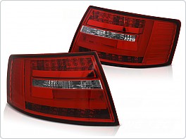 Zadní světla Audi A6 C6, 2004-2008, led, červené, čiré