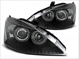 Přední světlomety, světla, lampy Ford Focus 1, 2001-2004, Angel Eyes, černé black LPFO46