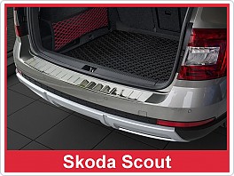 Kryt zadního nárazníku, NEREZ AVISA, ŠKODA OCTAVIA III. 2014-2016 (SCOUT, MATNÁ)