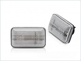 Boční LED dynamické blinkry Audi 100, 200, A6, 80, SEQ, bílé