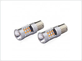 LED žárovka oranžová, Canbus 12/24V BAU15S, PY21W (2kusy)