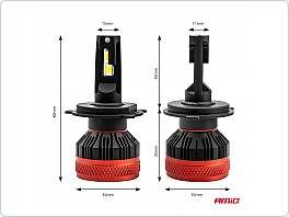 Led žárovky H4, serie X3, 12V, sada 2ks