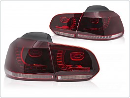 Zadní LED světla, světlomety, lampy VW Golf 6, 2008-2013, SEQ, červeno-bílé