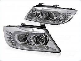 Přední LED světla, světlomety, lampy BMW E90, E91 2005-2008, chrom