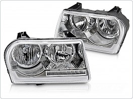 Přední světla, světlomety, lampy Chrysler 300, 2005-2008, TubeLight, SEQ, chrom