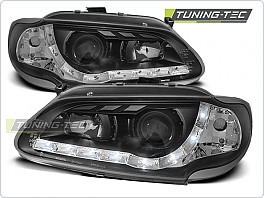 Přední světlomety, světla, lampy Renault Megane I, 1996-1999, LED Daylight, černé black LPRE24